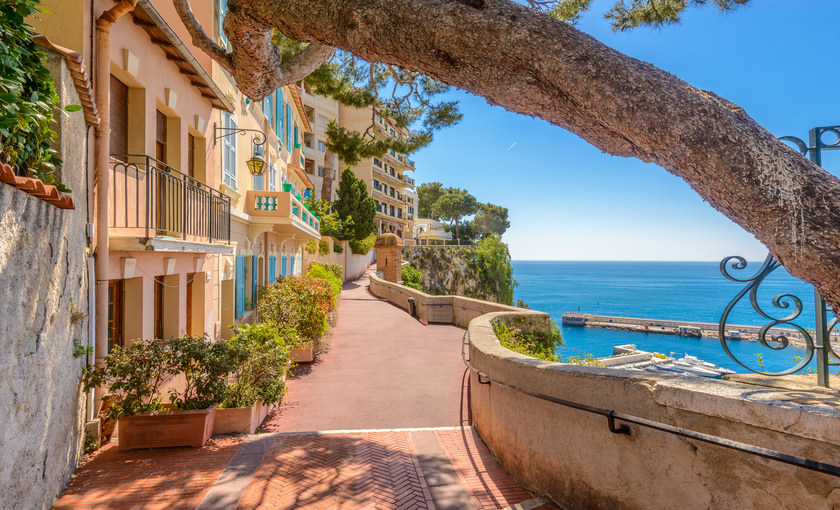 Uitzicht op zee in Monte Carlo