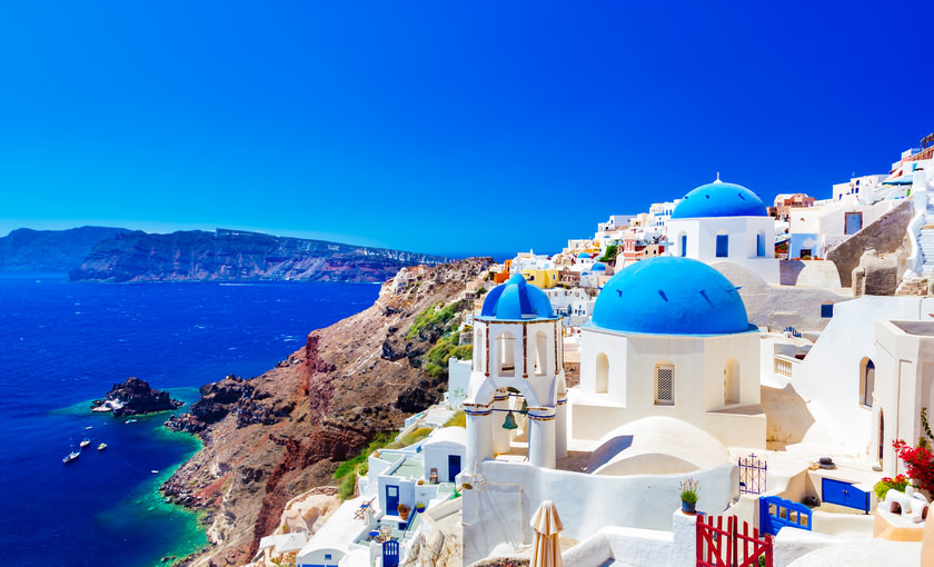 Santorini met zeezicht