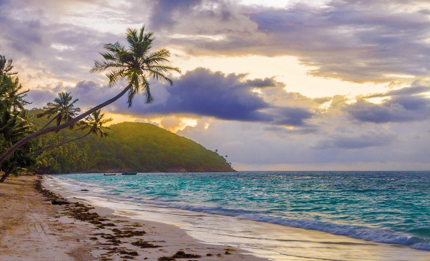 Het strand Colombia in Zuid Amerika