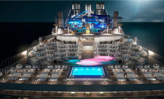 Waterpark op het hoofddek van MSC Meraviglia