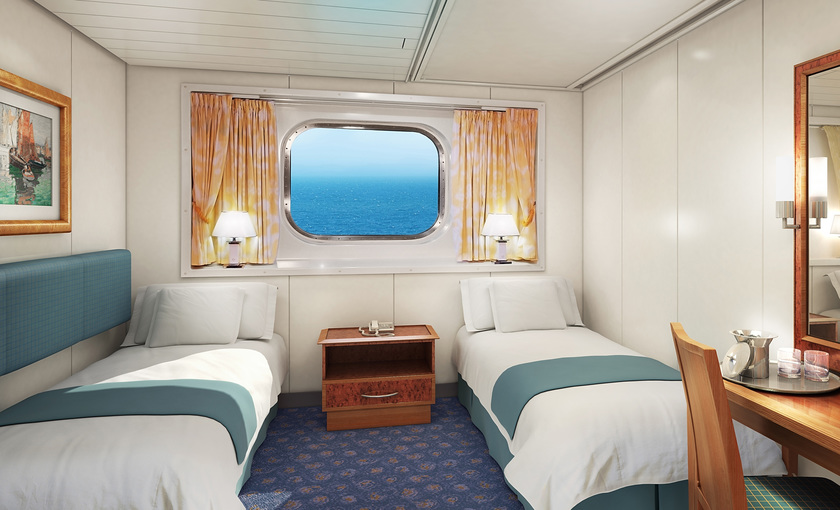 Een buitenhut op de Norwegian Spirit van NCL