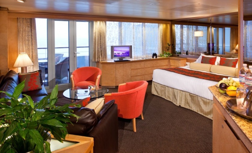De deluxe veranda suite op de Noordam van Holland America Line
