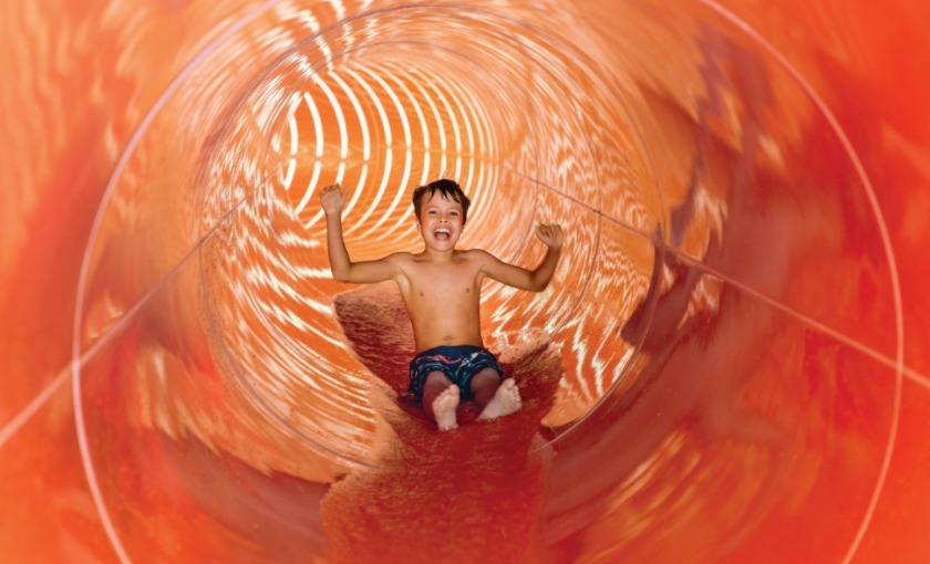 Kind in en glijbaan op de Liberty of the seas