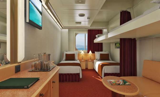 Een buitenhut op de Carnival Magic