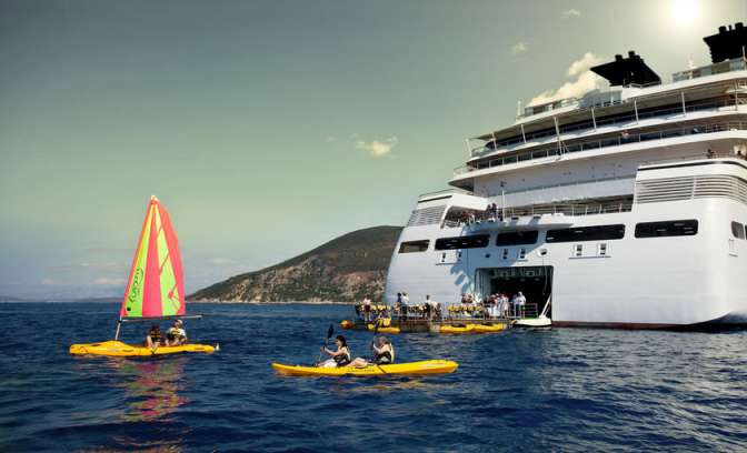 Marina aan boord van Seabourn Quest