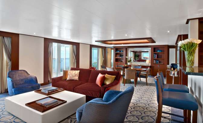 wintergarden suite aan boord van Seabourn Encore