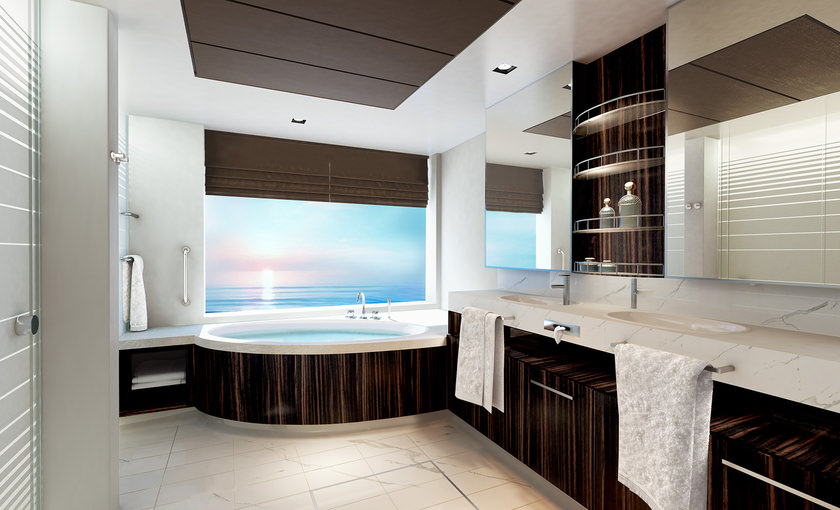 Haven badkamer op de Norwegian Bliss
