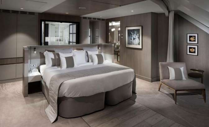 Celebrity Apex iconic suite master bedroom