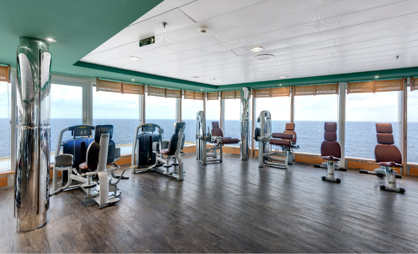 Een sportschool op de MSC Armonia