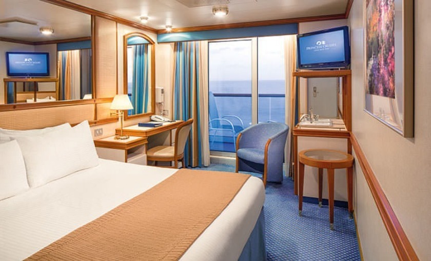 Een balkonhut op de Island Princess van Princess cruises