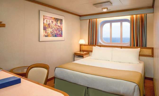 Een buitenhut op de Island Princess van Princess Cruises