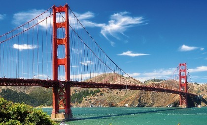 De Golden Gate Bridge in San Francisco