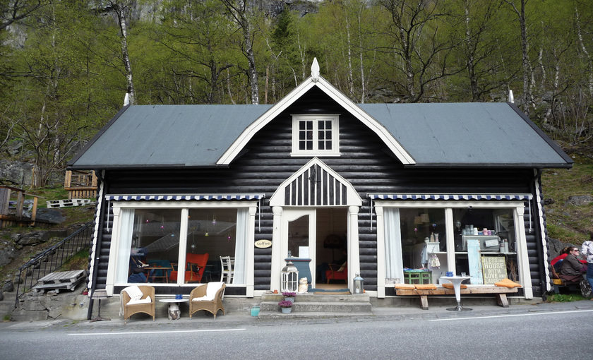 Een koffiehutje in Geiranger